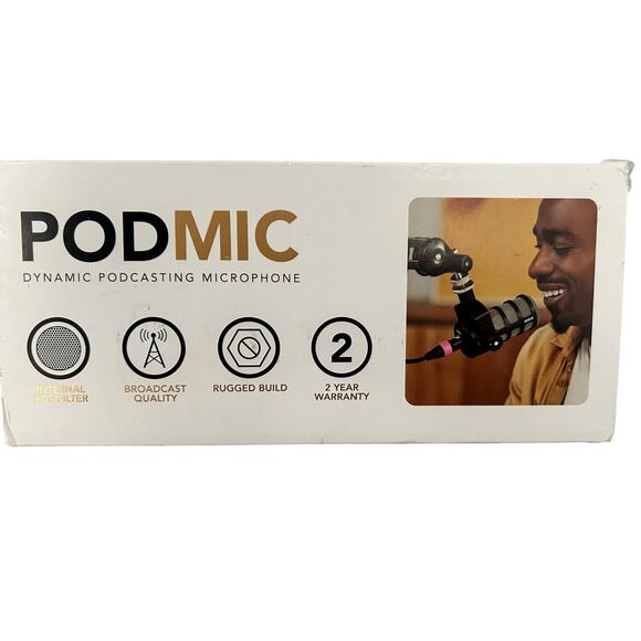 Nice Rode PodMic Cardioid Dynamic Podcast Streaming Gaming Microphone - Picture 5 of 9